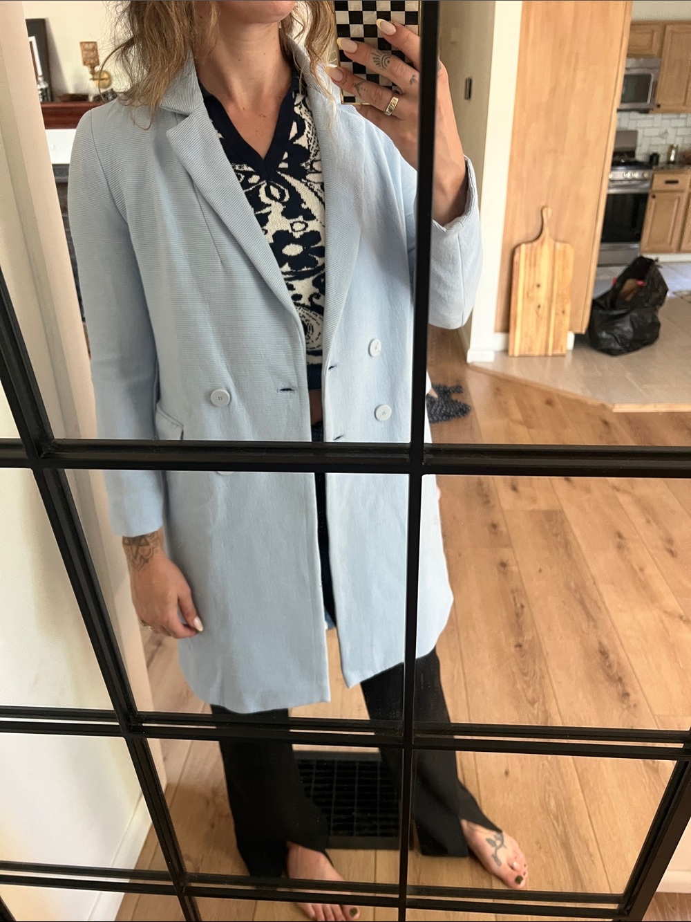 Zara extra long blazer jacket